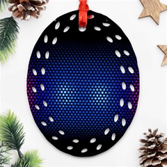 Black Portable Speaker Oval Filigree Ornament (two Sides) by Pakrebo