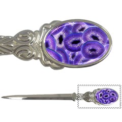 Sliced Kiwi Fruits Purple Letter Opener by Pakrebo