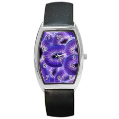 Sliced Kiwi Fruits Purple Barrel Style Metal Watch by Pakrebo