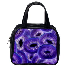 Sliced Kiwi Fruits Purple Classic Handbag (one Side) by Pakrebo