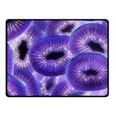 Sliced Kiwi Fruits Purple Fleece Blanket (small) by Pakrebo