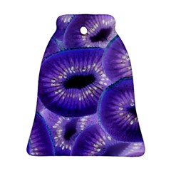 Sliced Kiwi Fruits Purple Bell Ornament (two Sides) by Pakrebo