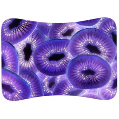 Sliced Kiwi Fruits Purple Velour Seat Head Rest Cushion by Pakrebo