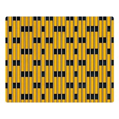 Yellow And Black Pattern Double Sided Flano Blanket (large)  by Pakrebo