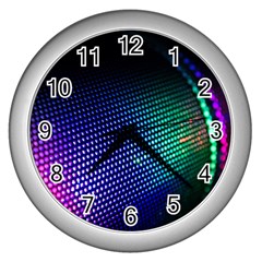 Background Blur Bokeh Close Up Wall Clock (silver) by Pakrebo