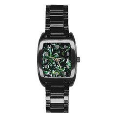 Beautiful Botanical Bright Stainless Steel Barrel Watch by Pakrebo