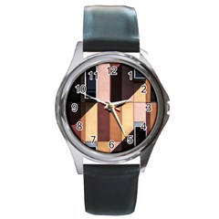 Architectural Design Architecture Building Colors Round Metal Watch by Pakrebo