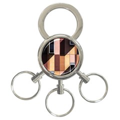 Architectural Design Architecture Building Colors 3-ring Key Chain by Pakrebo