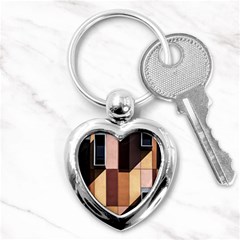 Architectural Design Architecture Building Colors Key Chain (heart) by Pakrebo