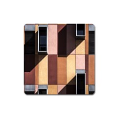 Architectural Design Architecture Building Colors Square Magnet by Pakrebo