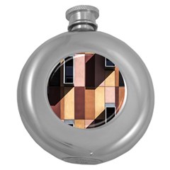 Architectural Design Architecture Building Colors Round Hip Flask (5 Oz) by Pakrebo