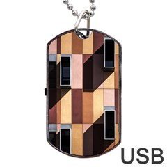 Architectural Design Architecture Building Colors Dog Tag Usb Flash (one Side) by Pakrebo