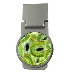 Sliced Kiwi Fruits Green Money Clips (round)  by Pakrebo