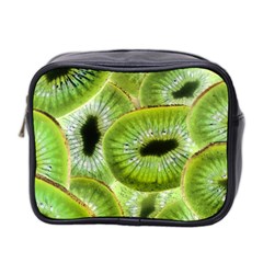 Sliced Kiwi Fruits Green Mini Toiletries Bag (two Sides) by Pakrebo