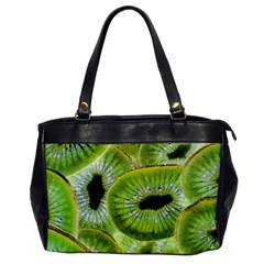 Sliced Kiwi Fruits Green Oversize Office Handbag by Pakrebo