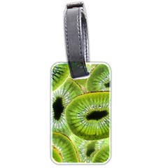 Sliced Kiwi Fruits Green Luggage Tag (two Sides) by Pakrebo