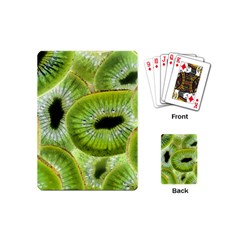 Sliced Kiwi Fruits Green Playing Cards Single Design (mini) by Pakrebo