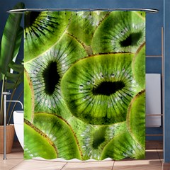 Sliced Kiwi Fruits Green Shower Curtain 60  X 72  (medium)  by Pakrebo