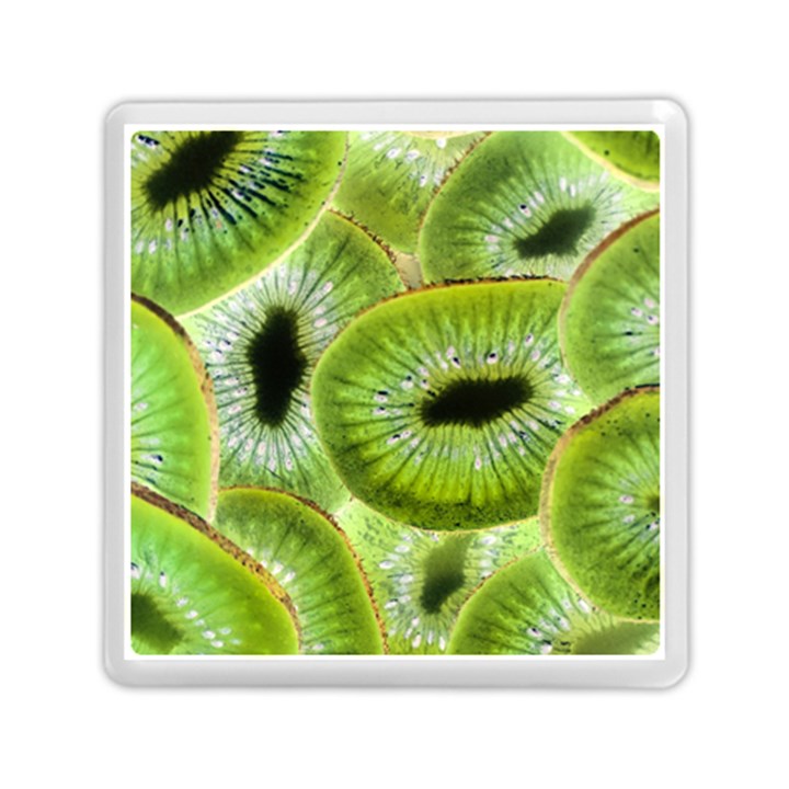 Sliced Kiwi Fruits Green Memory Card Reader (Square)