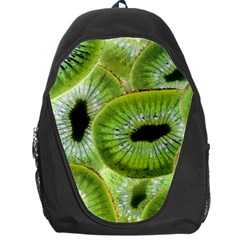 Sliced Kiwi Fruits Green Backpack Bag by Pakrebo