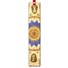 Red And White Angels Printed On Green Red And Purple Round Rug Large Book Marks by Pakrebo