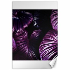 Purple Leaves Canvas 24  X 36  by Pakrebo