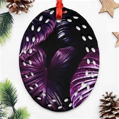 Purple Leaves Ornament (oval Filigree)