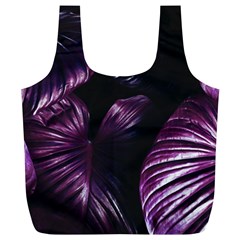 Purple Leaves Full Print Recycle Bag (xl) by Pakrebo