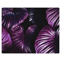 Purple Leaves Double Sided Flano Blanket (medium)  by Pakrebo