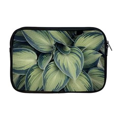 Closeup Photo Of Green Variegated Leaf Plants Apple Macbook Pro 17  Zipper Case by Pakrebo