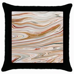 Brown And Yellow Abstract Painting Throw Pillow Case (black) by Pakrebo