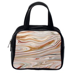 Brown And Yellow Abstract Painting Classic Handbag (one Side) by Pakrebo