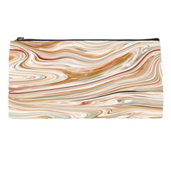 Brown And Yellow Abstract Painting Pencil Cases by Pakrebo