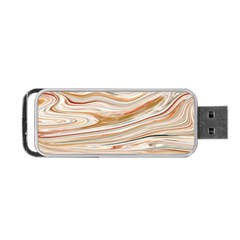 Brown And Yellow Abstract Painting Portable Usb Flash (two Sides) by Pakrebo