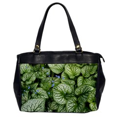 Green And White Leaf Plant Oversize Office Handbag by Pakrebo