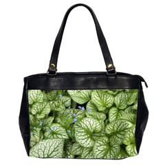 Green And White Leaf Plant Oversize Office Handbag (2 Sides) by Pakrebo