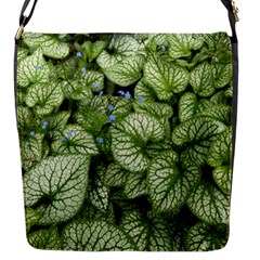 Green And White Leaf Plant Flap Closure Messenger Bag (s) by Pakrebo