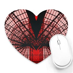 Low Angle Photography Of Red Metal Tower Heart Mousepads by Pakrebo