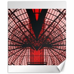 Low Angle Photography Of Red Metal Tower Canvas 11  X 14  by Pakrebo