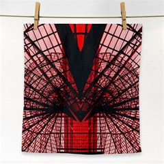 Low Angle Photography Of Red Metal Tower Face Towel by Pakrebo