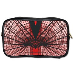 Low Angle Photography Of Red Metal Tower Toiletries Bag (two Sides) by Pakrebo