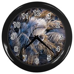 Dried Leafed Plants Wall Clock (black) by Pakrebo