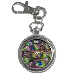 Green Purple And Blue Peacock Feather Digital Wallpaper Key Chain Watches by Pakrebo