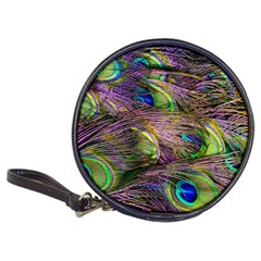 Green Purple And Blue Peacock Feather Digital Wallpaper Classic 20-cd Wallets by Pakrebo