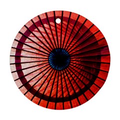 Red Umbrella Round Ornament (Two Sides)