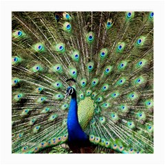 Blue And Green Peacock Medium Glasses Cloth (2 Sides) by Pakrebo