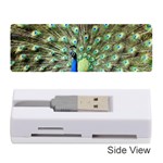 Blue And Green Peacock Memory Card Reader (Stick) Front