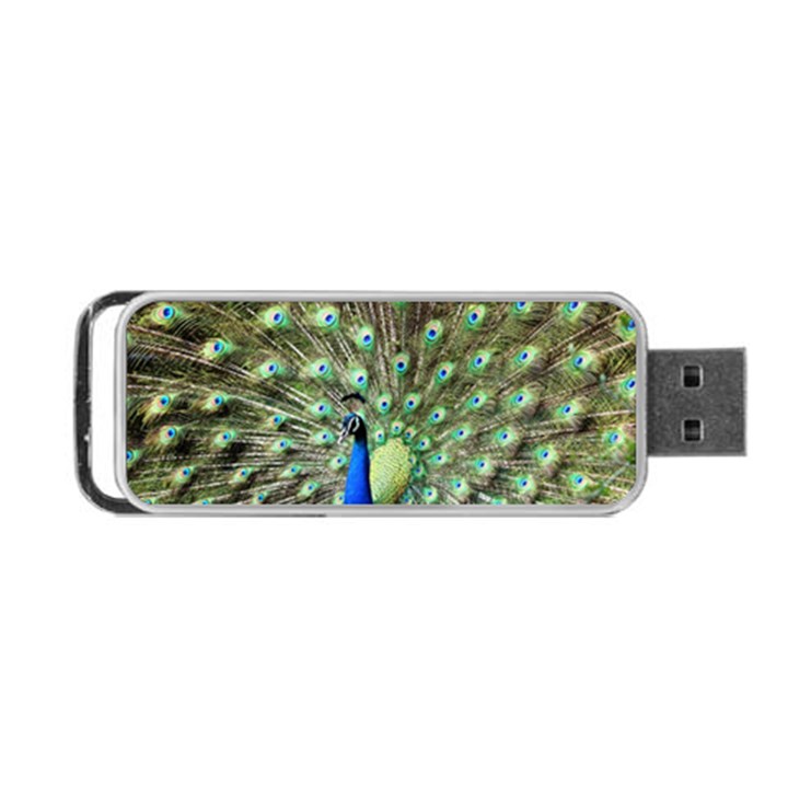 Blue And Green Peacock Portable USB Flash (Two Sides)