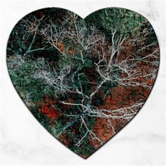 Aerial Photography Of Green Leafed Tree Jigsaw Puzzle (heart) by Pakrebo