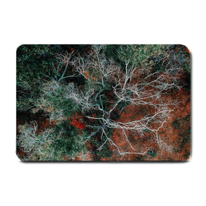 Aerial Photography Of Green Leafed Tree Small Doormat 